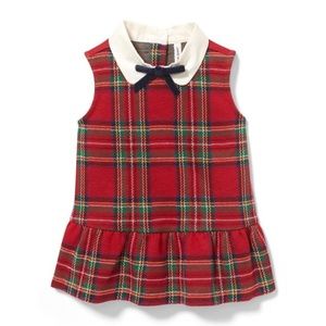 Girl Ruby Plaid Plaid Peplum Top by Janie and Jack.